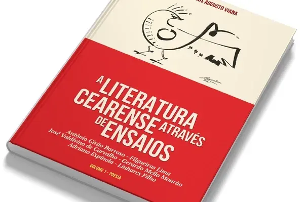 Capa do livro A Literatura Cearense Através de Ensaios, de Carlos Augusto Viana